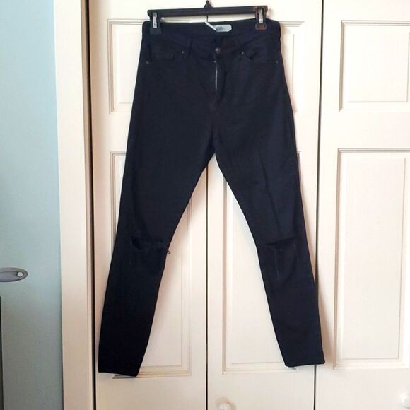 Distressed Black Skinny Jeans by Top Shop! Size W28, L30. Great Condition! - Picture 1 of 7
